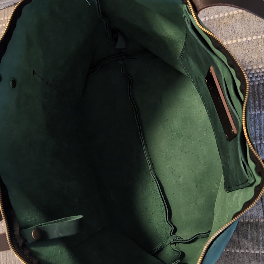 Portland Leather Oversized Zipper Tote - Surf - Picture 5 of 7
